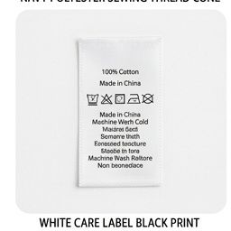 Size/care label set swatch