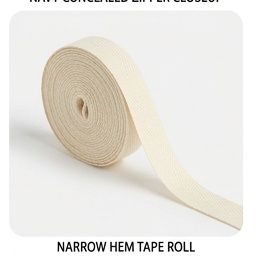 Hem stabilizing tape swatch
