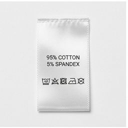 Care and content label swatch