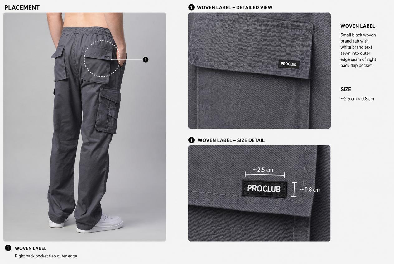 Utility Cargo Pant: Artwork placement