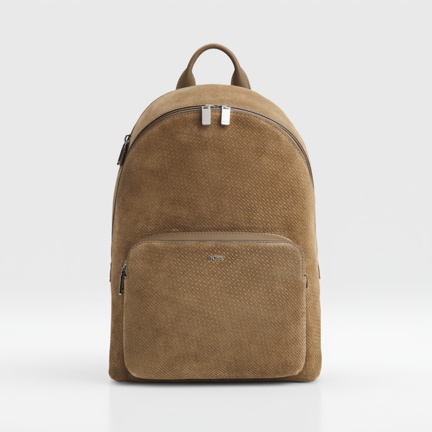 Textured Suede Leather City Backpack, the product the tech pack was generated from